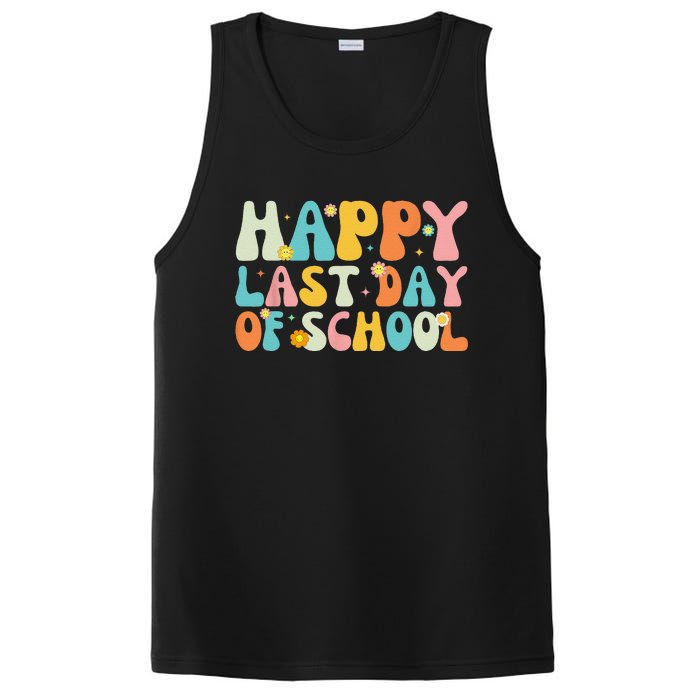 Happy Last day of School Teacher Student Graduation PosiCharge Competitor Tank