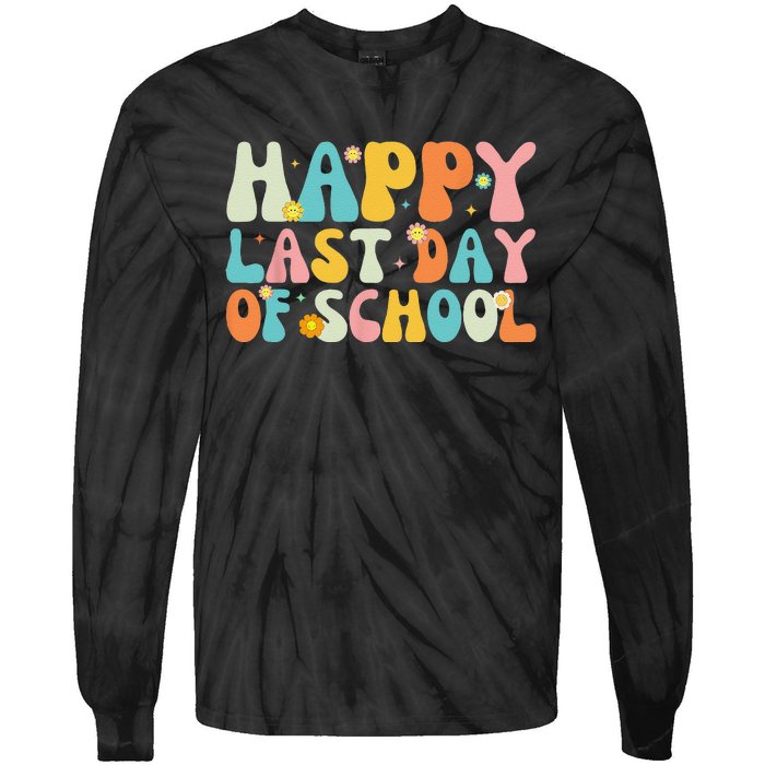 Happy Last day of School Teacher Student Graduation Tie-Dye Long Sleeve Shirt