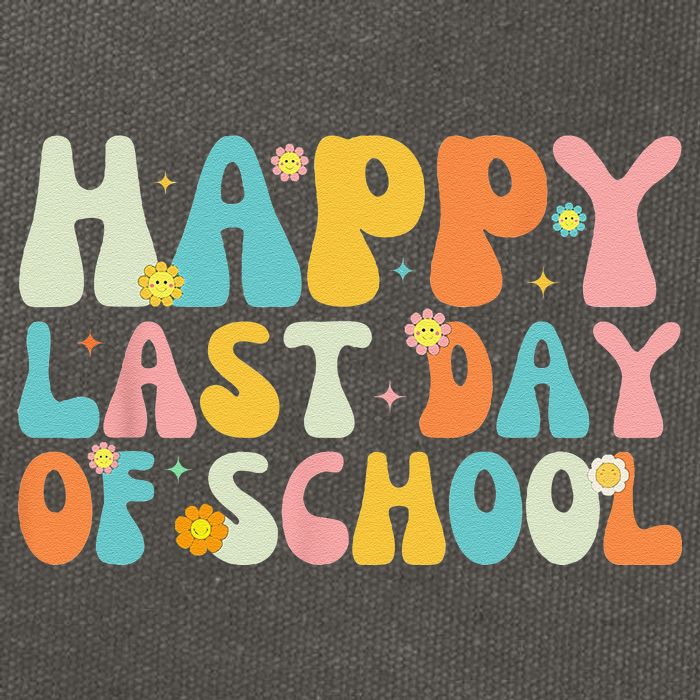 Happy Last day of School Teacher Student Graduation Cotton Canvas Backpack