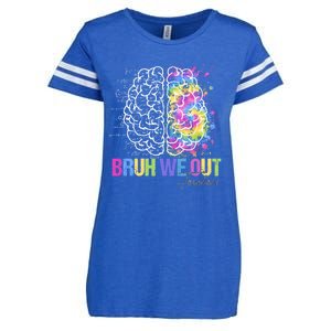 Happy Last Day Of School Teacher Student Bruh We Out Gift Enza Ladies Jersey Football T-Shirt