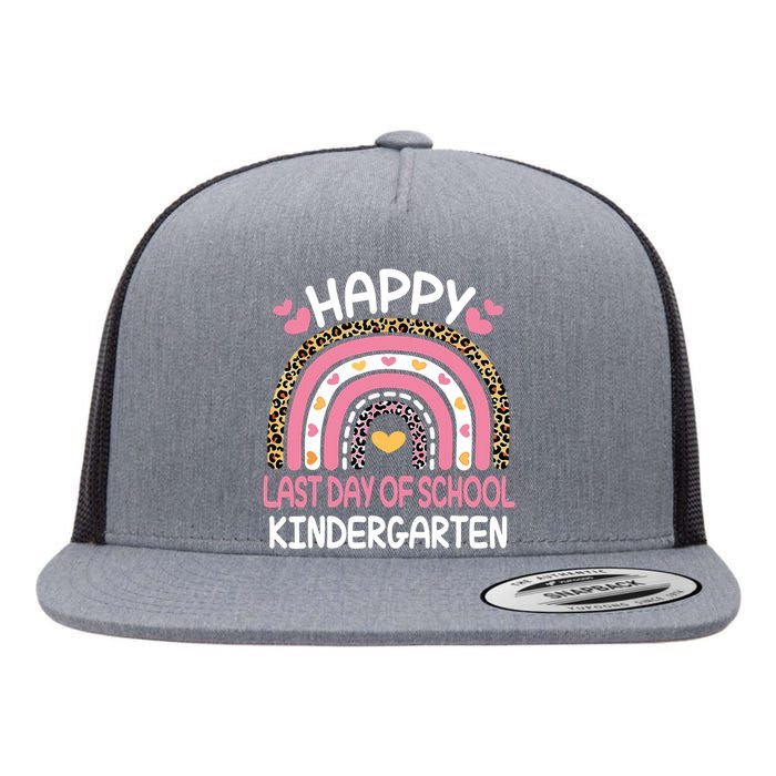 Happy Last Day Of Kindergarten Teacher Student Graduation Flat Bill Trucker Hat