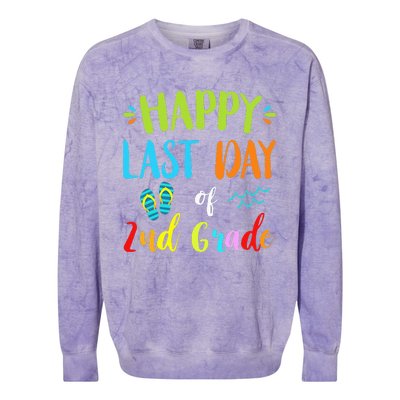 Happy Last Day Of 2Nd Grade Summer Vacation Gift Ideas Colorblast Crewneck Sweatshirt