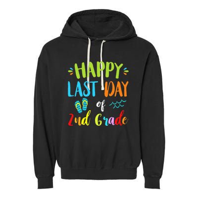 Happy Last Day Of 2Nd Grade Summer Vacation Gift Ideas Garment-Dyed Fleece Hoodie