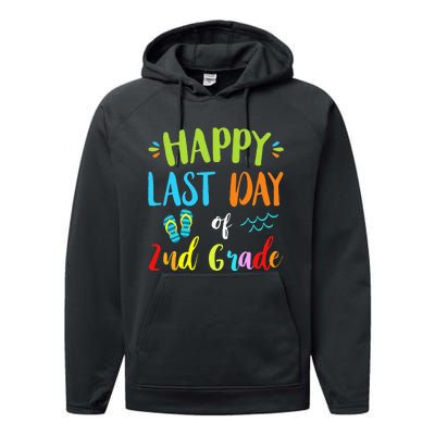 Happy Last Day Of 2Nd Grade Summer Vacation Gift Ideas Performance Fleece Hoodie