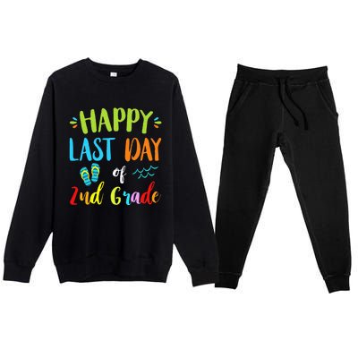 Happy Last Day Of 2Nd Grade Summer Vacation Gift Ideas Premium Crewneck Sweatsuit Set