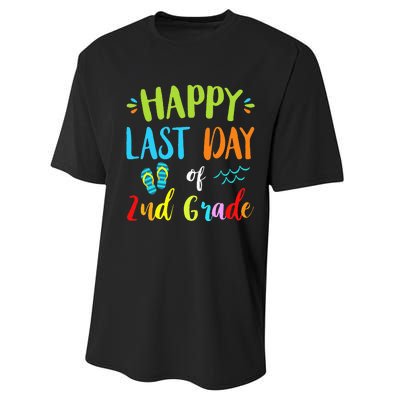 Happy Last Day Of 2Nd Grade Summer Vacation Gift Ideas Performance Sprint T-Shirt