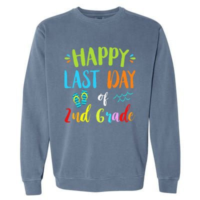 Happy Last Day Of 2Nd Grade Summer Vacation Gift Ideas Garment-Dyed Sweatshirt