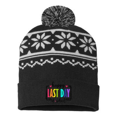 Happy Last Day Of School Teacher Student Graduation USA-Made Snowflake Beanie