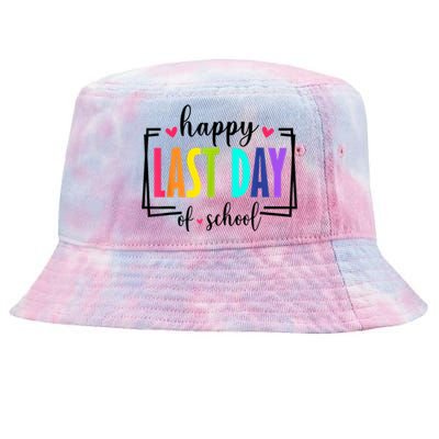 Happy Last Day Of School Teacher Student Graduation Tie-Dyed Bucket Hat