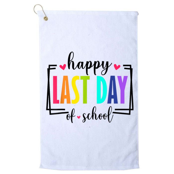 Happy Last Day Of School Teacher Student Graduation Platinum Collection Golf Towel