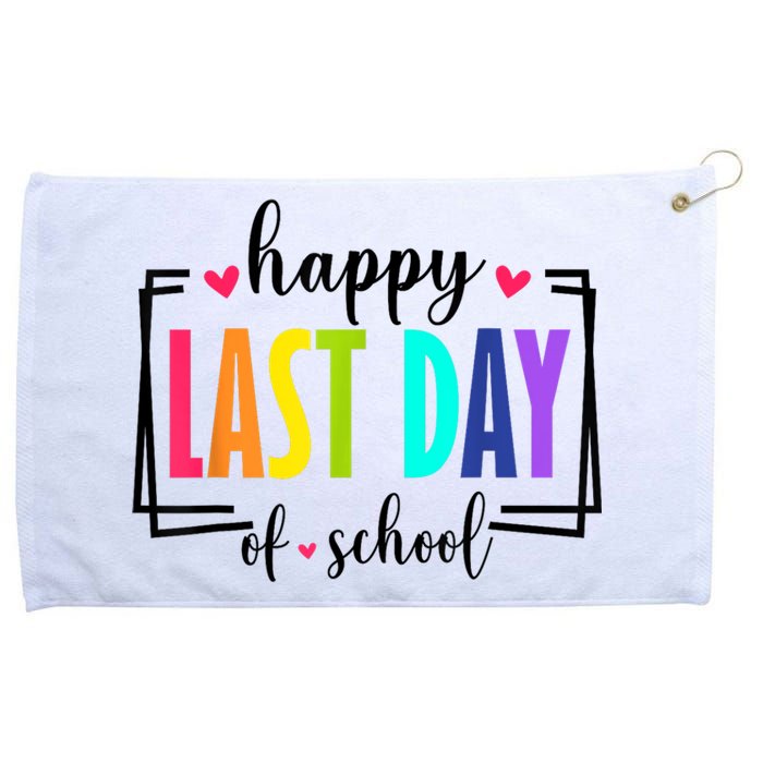 Happy Last Day Of School Teacher Student Graduation Grommeted Golf Towel