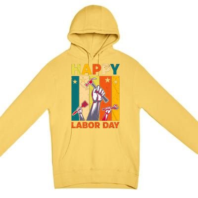 Happy Labor Day Design Premium Pullover Hoodie