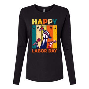 Happy Labor Day Design Womens Cotton Relaxed Long Sleeve T-Shirt