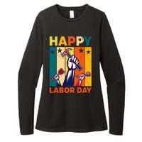 Happy Labor Day Design Womens CVC Long Sleeve Shirt