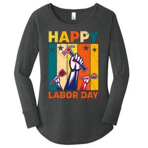 Happy Labor Day Design Women's Perfect Tri Tunic Long Sleeve Shirt