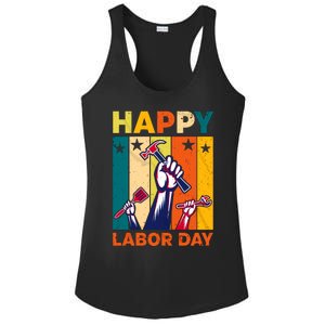 Happy Labor Day Design Ladies PosiCharge Competitor Racerback Tank