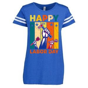 Happy Labor Day Design Enza Ladies Jersey Football T-Shirt