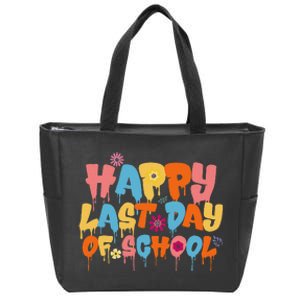 Happy Last Day of School Teacher Student Graduation Zip Tote Bag