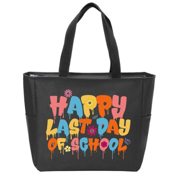 Happy Last Day of School Teacher Student Graduation Zip Tote Bag