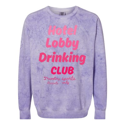 Hotel Lobby Drinking Club Traveling Tournament Colorblast Crewneck Sweatshirt