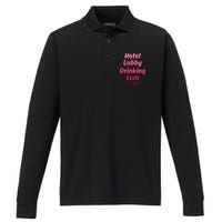 Hotel Lobby Drinking Club Traveling Tournament Performance Long Sleeve Polo