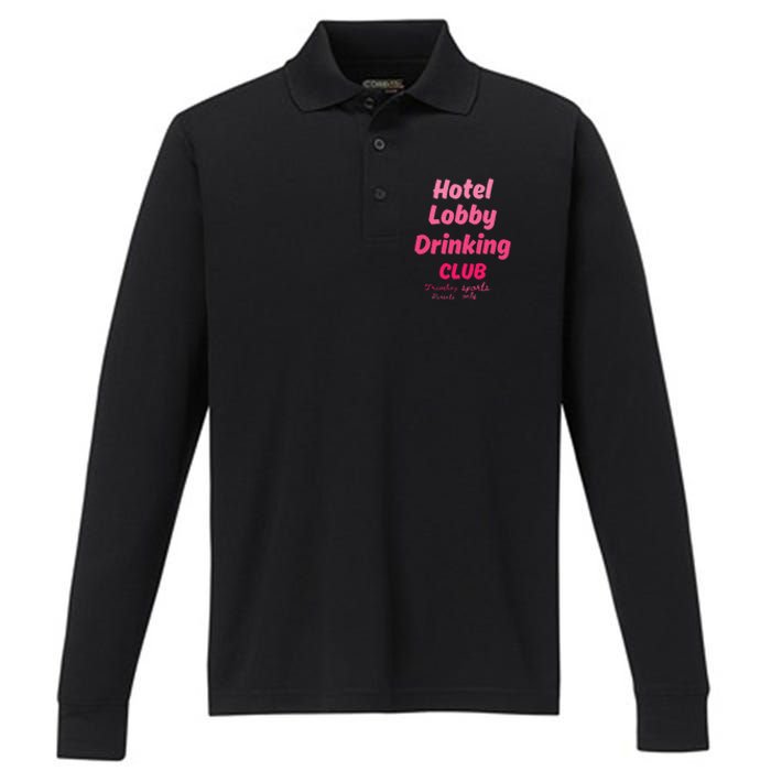 Hotel Lobby Drinking Club Traveling Tournament Performance Long Sleeve Polo