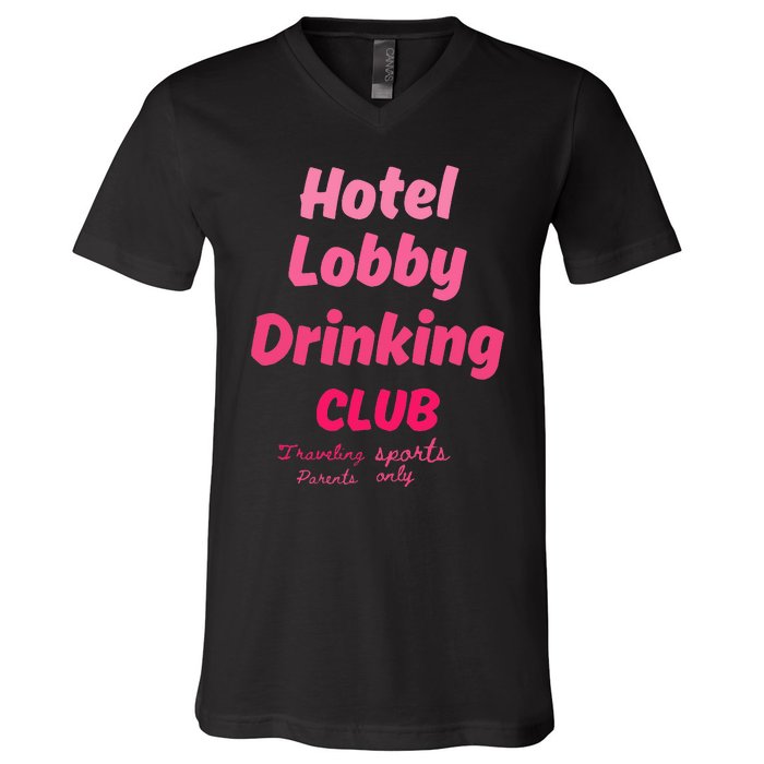 Hotel Lobby Drinking Club Traveling Tournament V-Neck T-Shirt