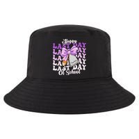 Happy Last Day Of School Coquette Bow Teachers Hello Summer Cool Comfort Performance Bucket Hat