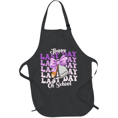Happy Last Day Of School Coquette Bow Teachers Hello Summer Apron