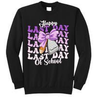 Happy Last Day Of School Coquette Bow Teachers Hello Summer Sweatshirt
