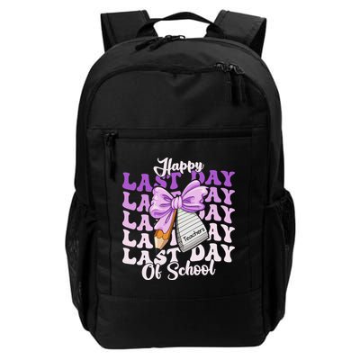 Happy Last Day Of School Coquette Bow Teachers Hello Summer Backpack
