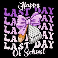Happy Last Day Of School Coquette Bow Teachers Hello Summer Bucket Hat