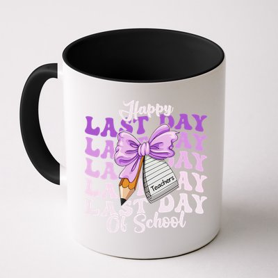 Happy Last Day Of School Coquette Bow Teachers Hello Summer Mug