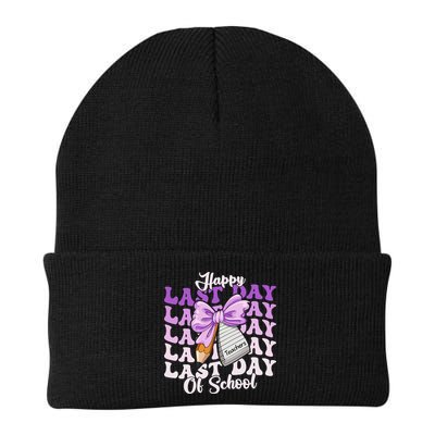 Happy Last Day Of School Coquette Bow Teachers Hello Summer Beanie
