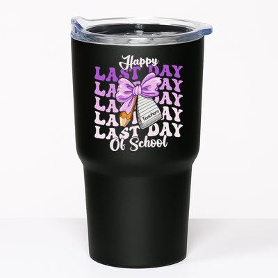 Happy Last Day Of School Coquette Bow Teachers Hello Summer Tumbler