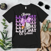 Happy Last Day Of School Coquette Bow Teachers Hello Summer Premium T-Shirt
