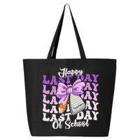 Happy Last Day Of School Coquette Bow Teachers Hello Summer 25L Jumbo Tote