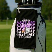 Happy Last Day Of School Coquette Bow Teachers Hello Summer Golf Towel