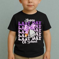 Happy Last Day Of School Coquette Bow Teachers Hello Summer Toddler T-Shirt