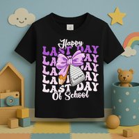 Happy Last Day Of School Coquette Bow Teachers Hello Summer Toddler T-Shirt