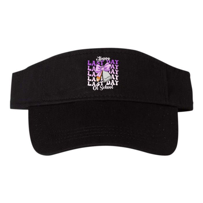 Happy Last Day Of School Coquette Bow Teachers Hello Summer Visor