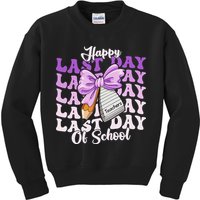 Happy Last Day Of School Coquette Bow Teachers Hello Summer Kids Sweatshirt