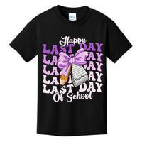 Happy Last Day Of School Coquette Bow Teachers Hello Summer Kids T-Shirt