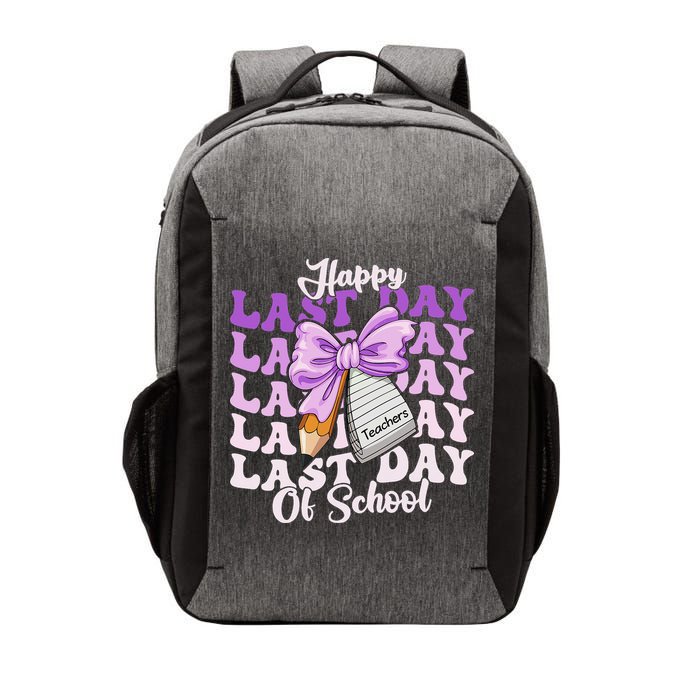 Happy Last Day Of School Coquette Bow Teachers Hello Summer Vector Backpack
