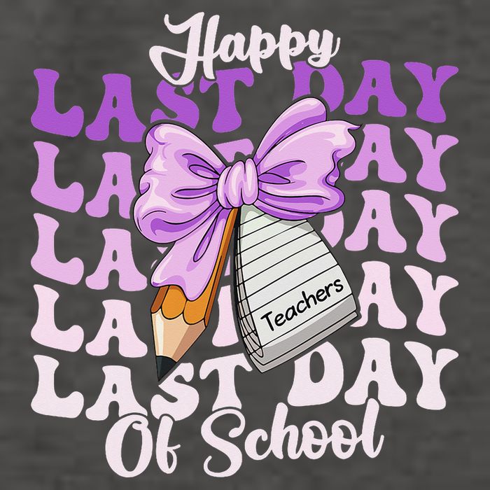 Happy Last Day Of School Coquette Bow Teachers Hello Summer Vector Backpack