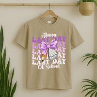 Happy Last Day Of School Coquette Bow Teachers Hello Summer T-Shirt