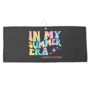 Happy Last Day Of School In My Summer Era Teacher Large Microfiber Waffle Golf Towel