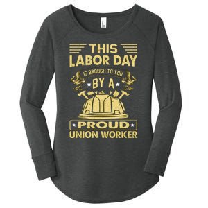 Happy Labor Day Design Union Worker Women's Perfect Tri Tunic Long Sleeve Shirt