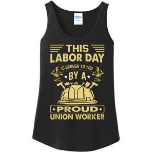 Happy Labor Day Design Union Worker Ladies Essential Tank