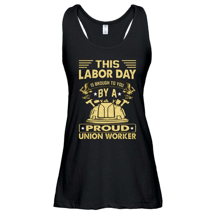 Happy Labor Day Design Union Worker Ladies Essential Flowy Tank